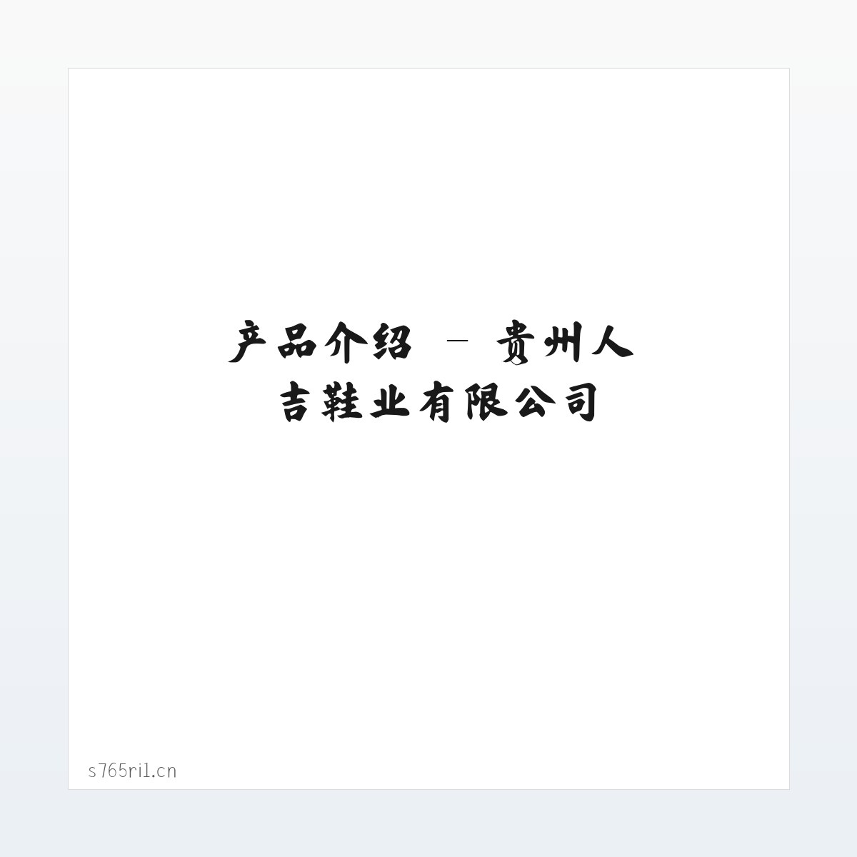 案例展示 - 贵州人吉鞋业有限公司 方图